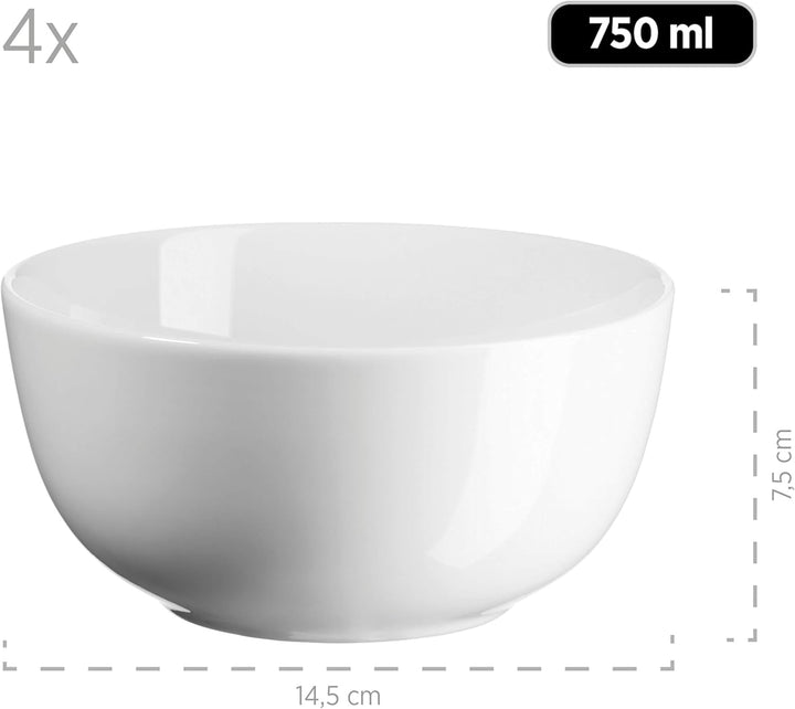 Mäser Kombiservice, Porzellan Barca, Weiß Seturi vesela masa Naty Shop