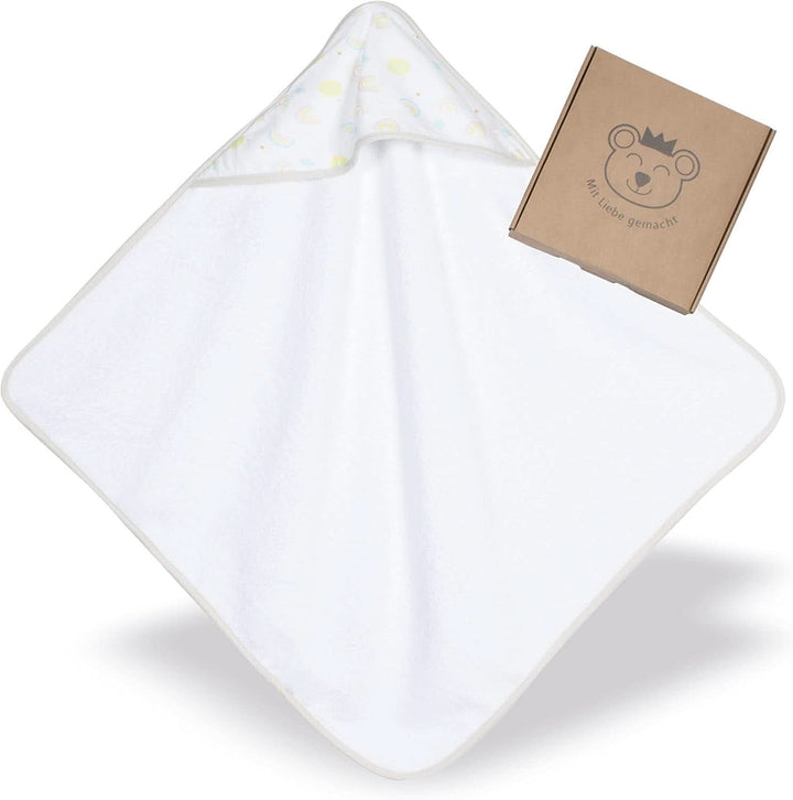 Prosop cu glugă pentru copii | 75X75Cm | 100% bumbac | Oeko-TEX 100 | Furnizorul #1 pentru clinici | Unisex Mama si Copilul Naty Shop
