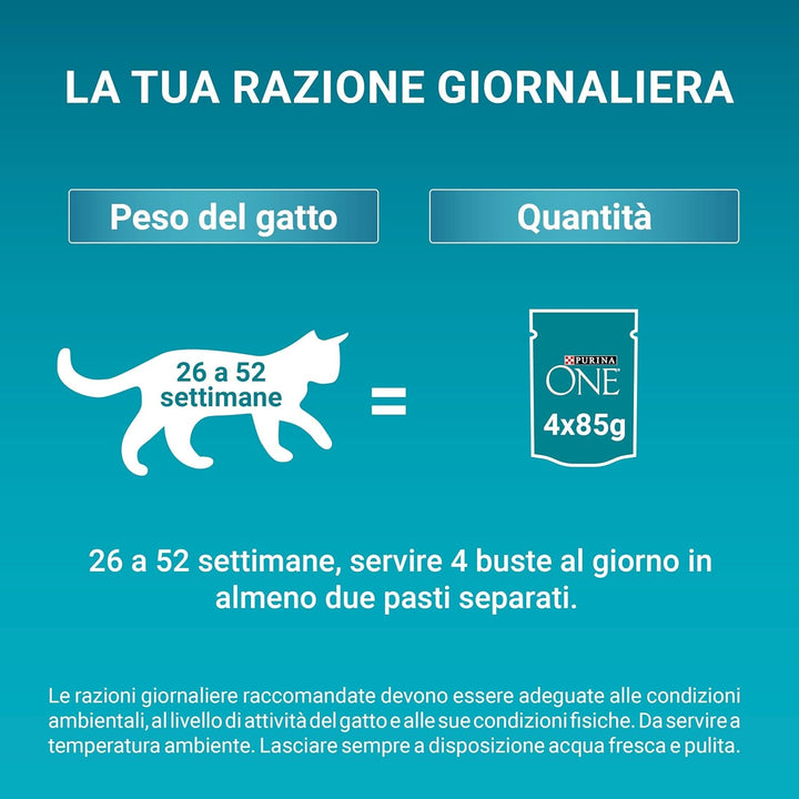 PURINA ONE Single Serve - Junior - Pui - 4 X 85 G