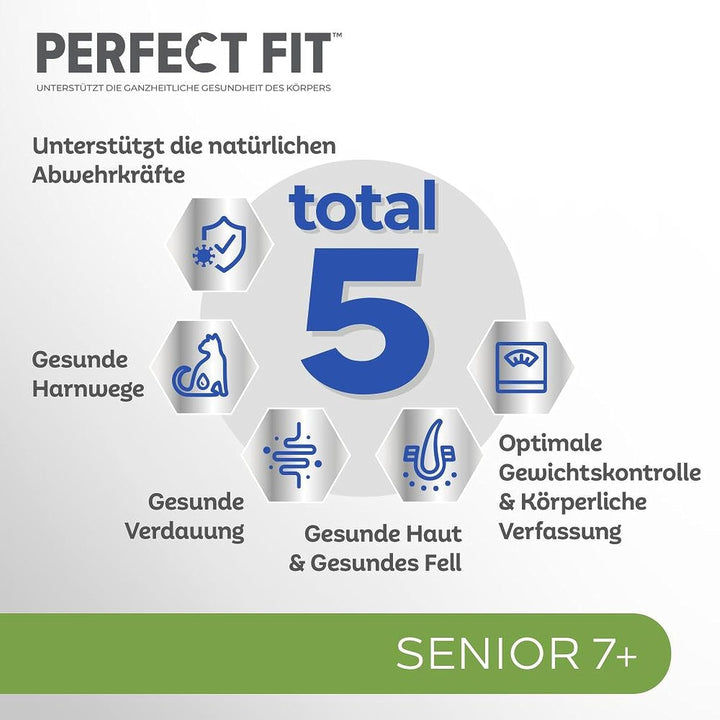 PERFECT FIT™ Pungă porționată pentru pisici Senior cu curcan și morcovi 12 X 85G