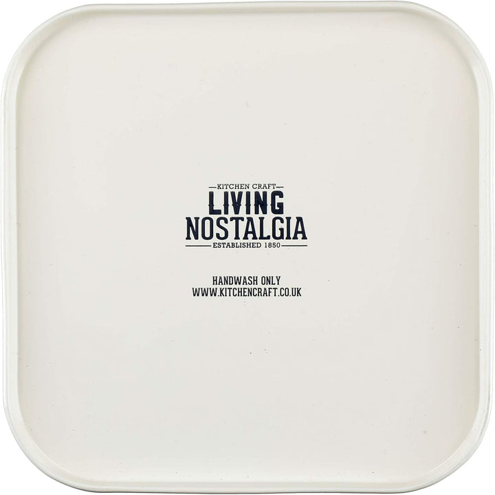 KitchenCraft Living Nostalgia set de 3 borcane de depozitare pentru ceai, zahăr și cafea, în cutie cadou, oțel, Antique Cream , 11 cm x 11 cm x 17 cm, Vintage Blue Cutii depozitare alimente Naty Shop