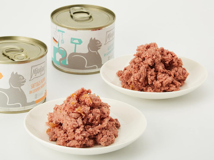 Mjamjam - Hrană umedă premium pentru pisici - Mono Pack I - cu pui și curcan, pachet de 6 (6 X 200 G), fără cereale și cu multă carne