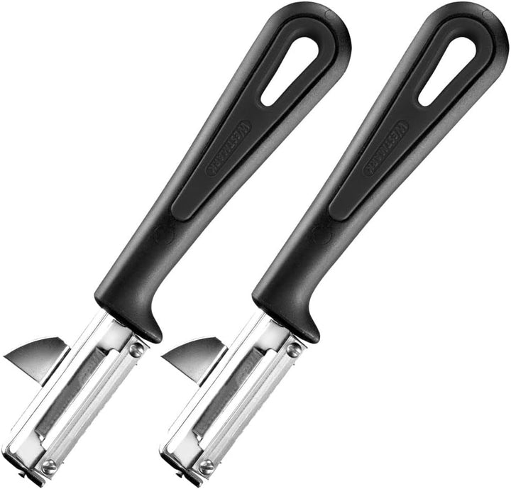 Westmark 29092270 Sparschäler Gallant, Pp/Tpe/Edelstahl, Schwarz / Rot, 16,5 X 3,7 X 2 Cm Peeler Naty Shop Gentle set 2 bucati