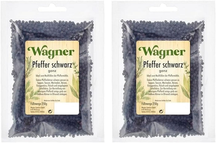 Piper negru întreg, 1 pachet (1 X 250 G) Condimente Naty Shop 2 x 250 grame