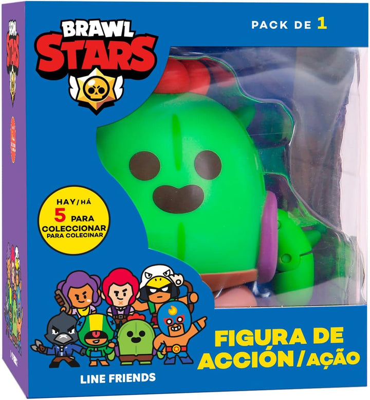 Bizak Brawl Stars 64116011 Pachet de figurine de acțiune 1 în cutie, Figurine Spike, Multiplayer, Combat Player, Mobil, 11 Cm Action figures Naty Shop