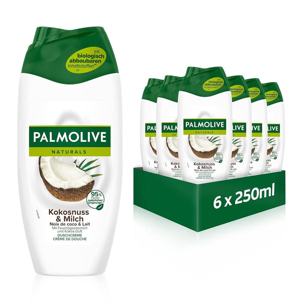 Gel de duș Palmolive Naturals Coconut & Milk, 6 x 250 ml Duș și baie Naty Shop