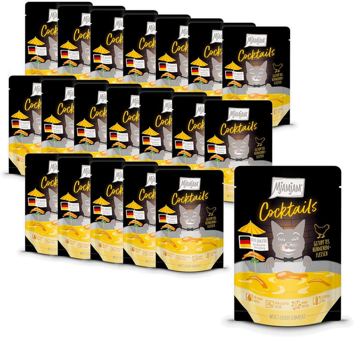 Mjamjam - Băutură delicioasă pentru pisici - Cocteiluri - File de somon jumulit, 20Pack (20X40), fără cereale