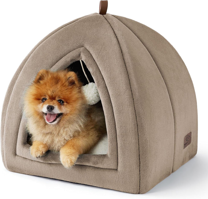 BEDSURE Peșteră pentru Pisici Roz - Pat Pliabil pentru Pisici cu Pernă Lavabilă, Cort pentru Pisici, Animale de Companie Mici și Medii, Casă de Pisici de Interior Moale și Călduroasă, 40 x 40 x 40 cm