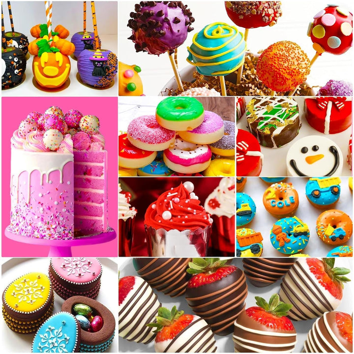 Fettlösliche Lebensmittelfarbe - 10 Farben Ölbasis Lebensmittelfarben Für Schokolade, Süssigkeit, Kuchen, Backen, Macaron - Konzentrierte Food Coloring Für Tortendeko, Buttercream, Fondant - Je 10Ml Naty Shop