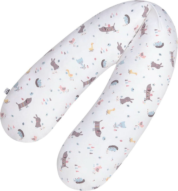 Julius Zöllner pernă de alăptare din jersey aprox. 190 cm | umplutură 42 litri microperle Eps | Fabricat în Germania | capac din jersey 100% bumbac Accesorii Hrana si Alaptare Bebe Naty Shop Crazy Animals