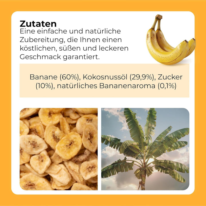 Chipsuri de banane 1 kg | felii crocante de chipsuri de banane cu fructe uscate | gustare sănătoasă cu o aromă delicioasă | Produse deshidratate Naty Shop