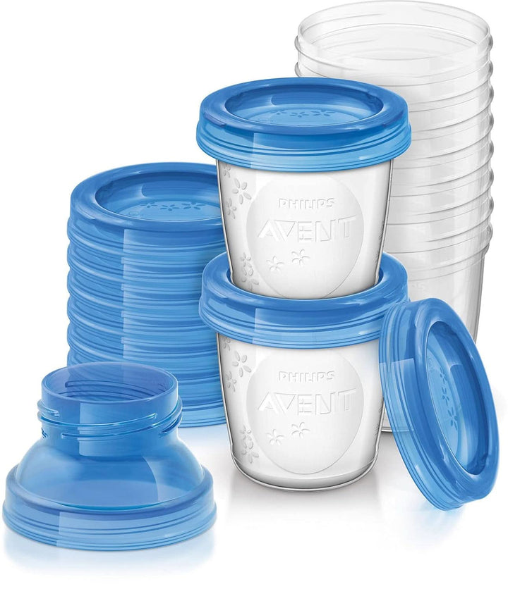 Philips Avent Aufbewahrungssystem Für Muttermilch, Becher Inklusive Deckel, Adapter (Modell SCF618/10) Accesorii Hrana si Alaptare Bebe Naty Shop
