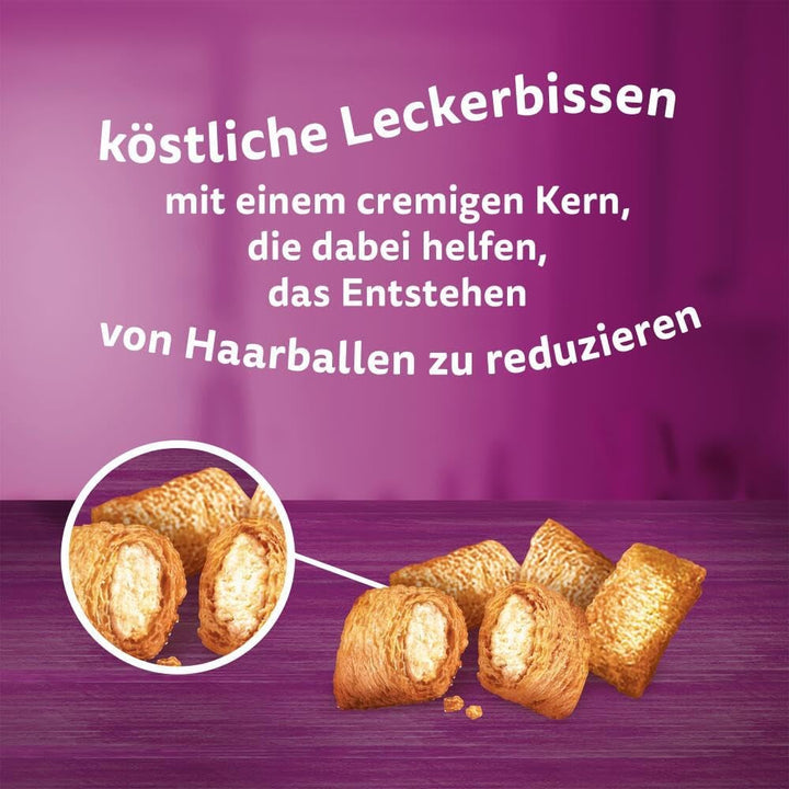 WHISKAS Anti-Hairball Cat Snacks 6 X 50G - Snacks-uri delicioase împotriva bilelor de păr pentru o blană sănătoasă