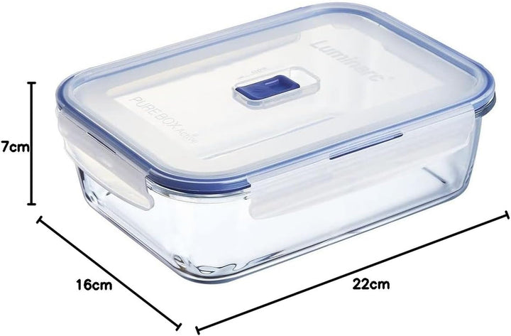 Pure Box Active Recipiente Rectangular Hermetico - 197cl Bicolor Cutii depozitare alimente Naty Shop