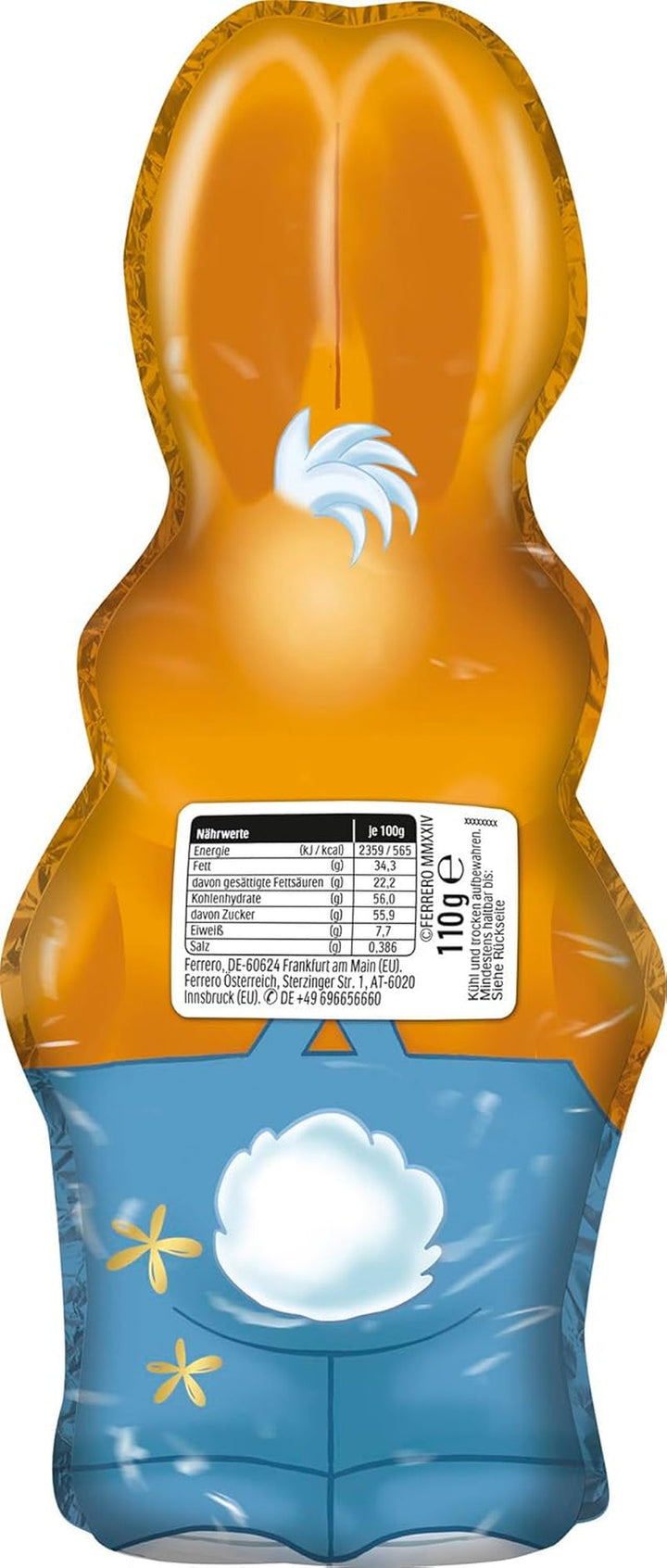 Ciocolată pentru copii Easter Bunny Milky Caramel, 110 grame Bomboane de Ciocolata Naty Shop