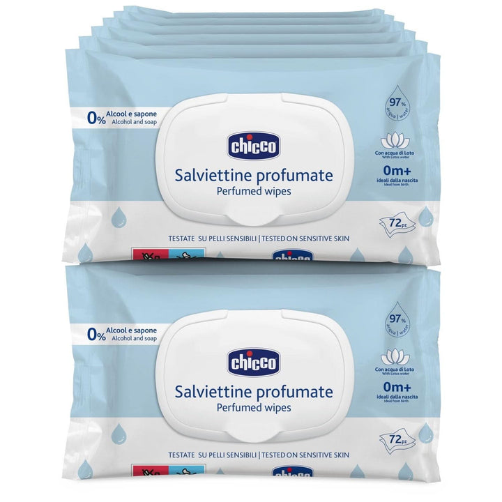 Șervețele de curățare multifuncționale Chicco pentru nou-născut, fără alcool, parfumate, potrivite pentru pielea sensibilă Servetele Umede Bebelusi Naty Shop