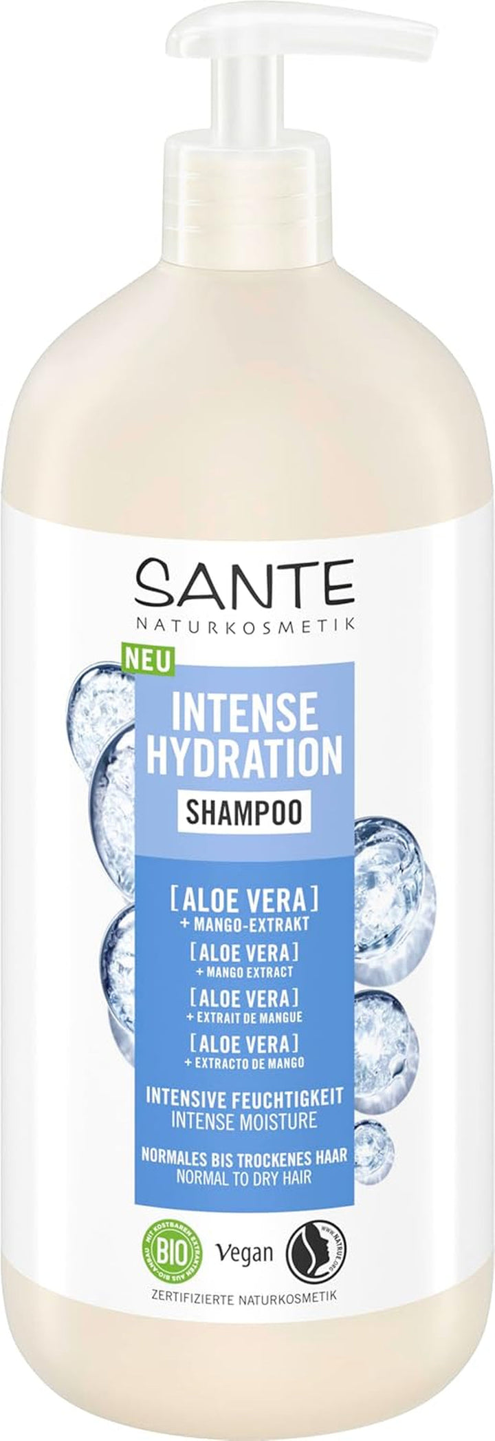 SANTE Natural Cosmetics Șampon de hidratare intensă Aloe Vera + extract de mango Duș și baie Naty Shop 950 ml Nou