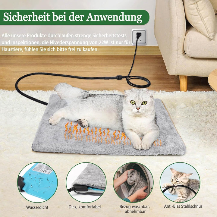 Căsuță încălzită pentru pisici, căsuță pentru exterior, rezistentă la iarnă, impermeabilă cu bază ridicată, căsuță pliabilă pentru pisici sălbatice, pisici de comunitate și câini de talie mică (verde)