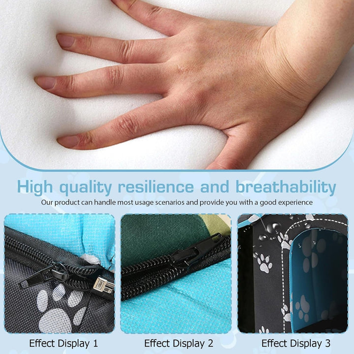 Căsuță pentru pisici în aer liber, rezistentă la iarnă, impermeabilă, caldă, adăpost pliabil pentru animale de companie pentru pisici, peșteră pentru pisici, pat pentru pisici cu pernă detașabilă pentru animale de companie fără stăpân (maro, pătrat)