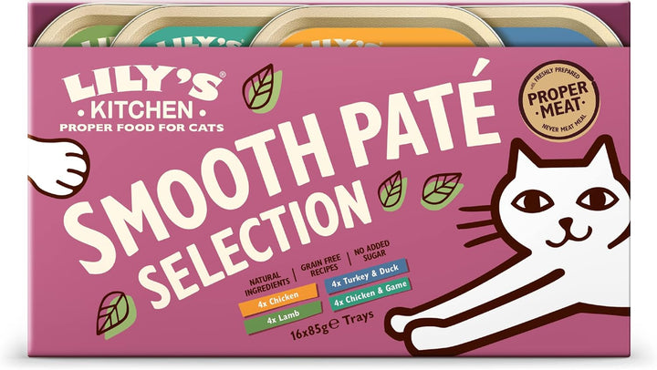 Lily'S Kitchen Hrană umedă naturală pentru pisici adulte, bol, pui - pateu, rețetă fără cereale (19 boluri X 85G)