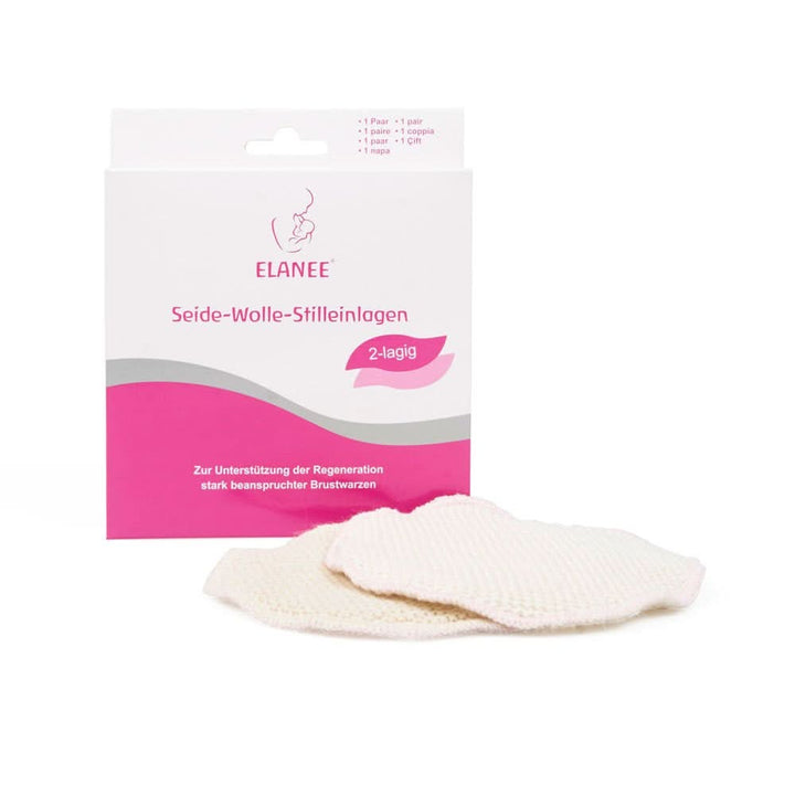 ELANEE Tampoane de alăptare din lână de mătase (2 straturi) - Tampoane de alăptare lavabile manual - Delicate pentru mameloanele foarte folosite Accesorii Hrana si Alaptare Bebe Naty Shop 2 bucăți (pachet de 2)