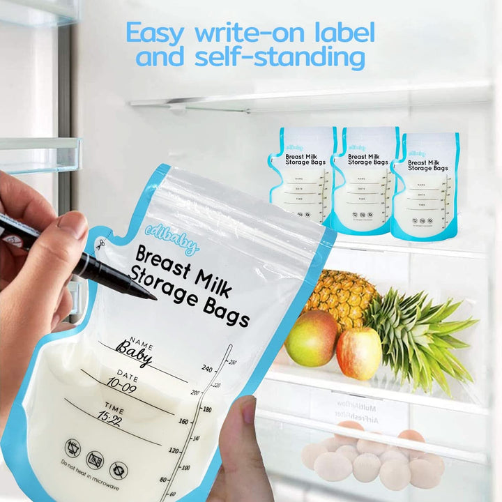 Edibaby, Pungi pentru lapte matern, 100 bucati, Sterilizate, fără Bpa Accesorii Hrana si Alaptare Bebe Naty Shop