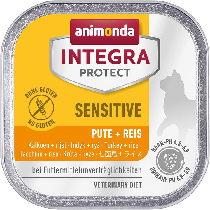 Animonda INTEGRA PROTECT Hrană umedă pentru pisici Sensitive Pure Pork (16 X 100G), recomandată de veterinari pentru alergii alimentare, hrană dietetică dezvoltată de veterinari pentru pisici adulte