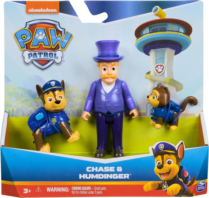 PAW PATROL Hero Pups - Set de figurine de acțiune cu 1 figurină de câine Chase, 1 figurină de pisică chaos și 1 figurină de primar know-it-all, jucărie potrivită pentru copii cu vârsta de peste 3 ani Action figures Naty Shop