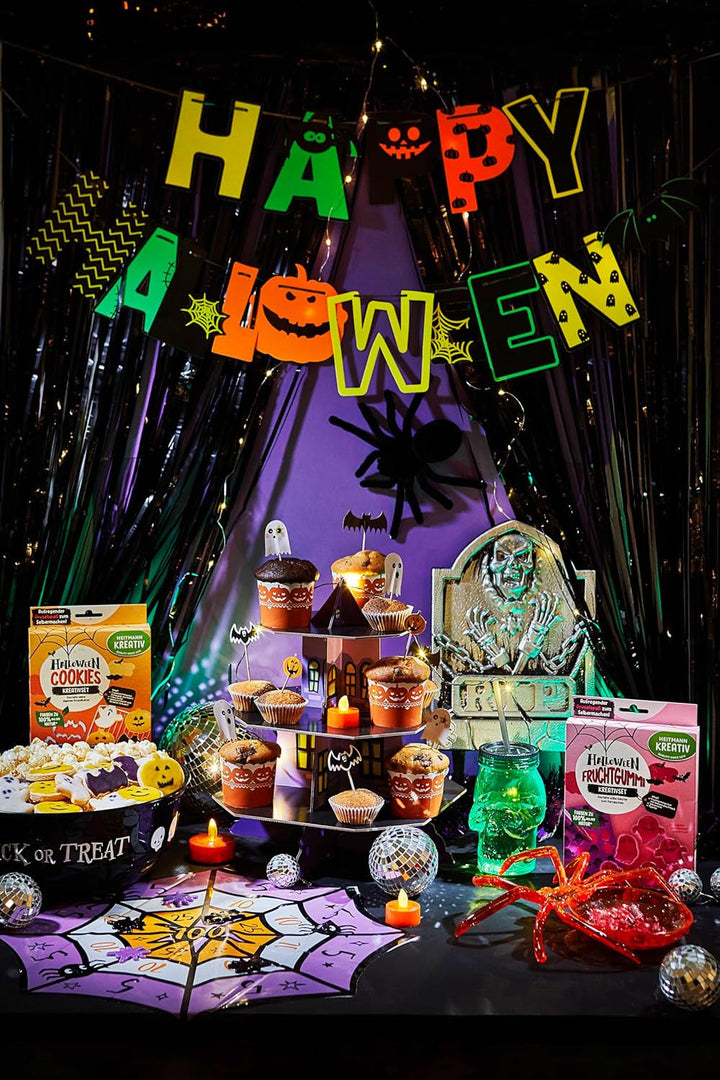 Set de reumplere colorat HEITMANN KREATIV pentru fursecuri și băuturi de Halloween