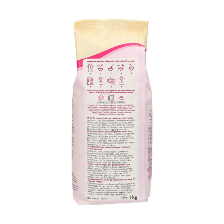 Funcakes Mix Für Buttercreme: Einfach Zu Verwenden, Cremig, Perfekt Zum Dekorieren, Abdecken Und Füllen Von Kuchen, Belag Auf Cupcakes, Halal., 1 Kg Amestec pentru copt si gatit Naty Shop