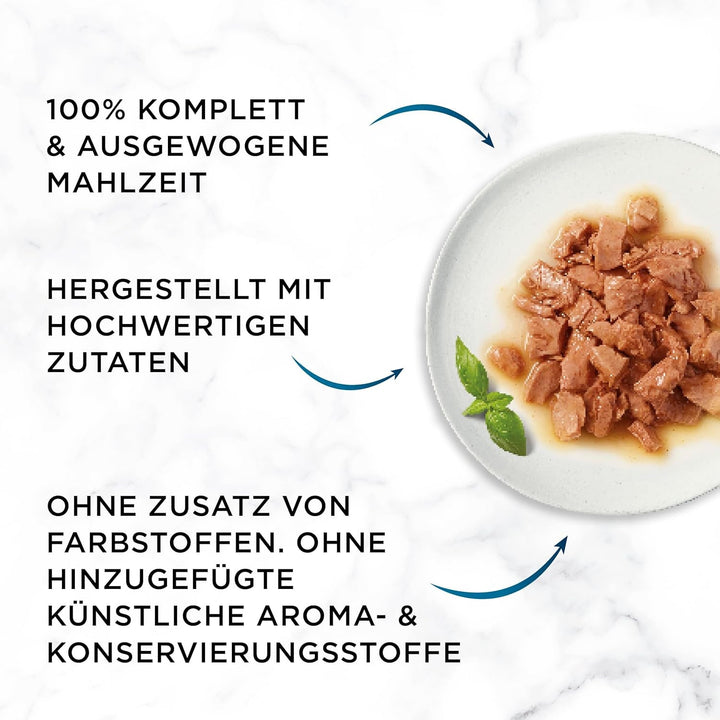 Gourmet Perle Exquisite Strips Hrană umedă pentru pisici, Variety Mix, pachet de 12 (12 X 4 pungi a 85G)