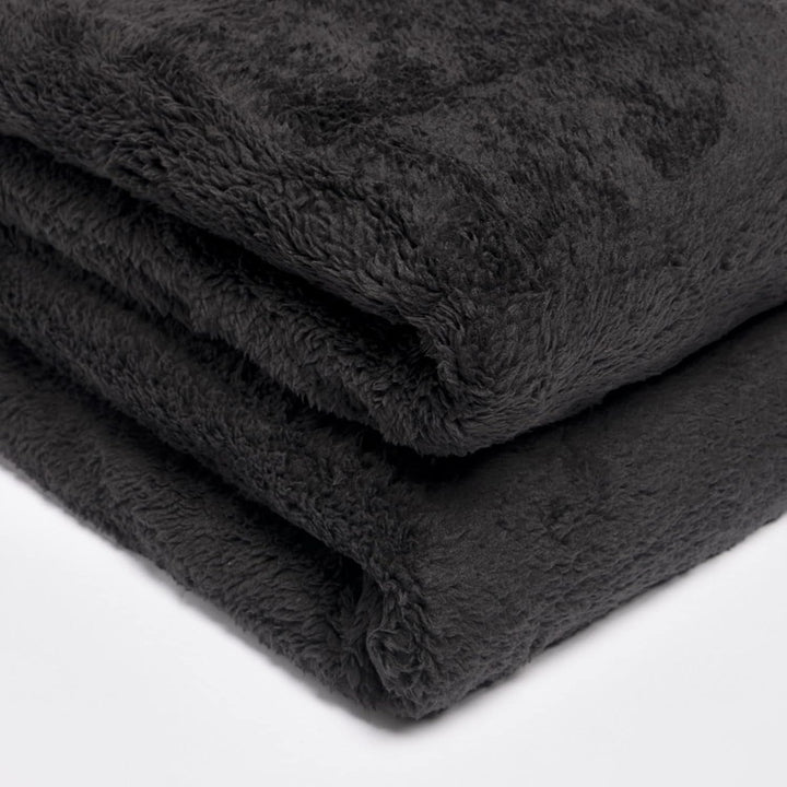 Brentford's Teddy Fleece Blanket, Pătură mare pentru pat, plușată, super moale, caldă, pentru canapea, pat, cuvertură de pat, negru - 150 X 200 Cm Paturi si Cuverturi Besuche den Brentfords-Store