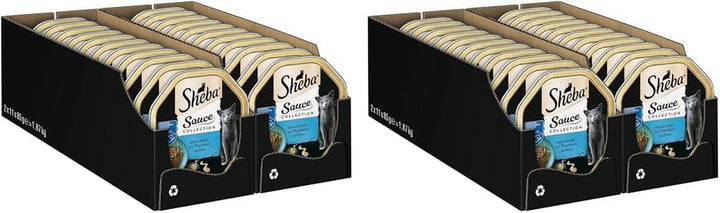 SHEBA Bowl Hrană umedă pentru pisici Colecția de sosuri cu curcan în sos ușor 2 X 11 X 85G