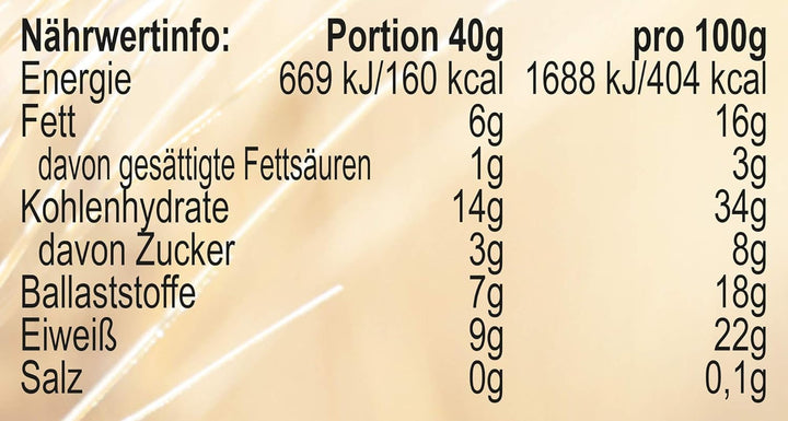 Seitenbacher Müsli Ballaststoff Und Frucht I Ohne Zugesetzten Zucker I Ohne Zugesetztes Fett I (1 X 750 G) Cereale Naty Shop