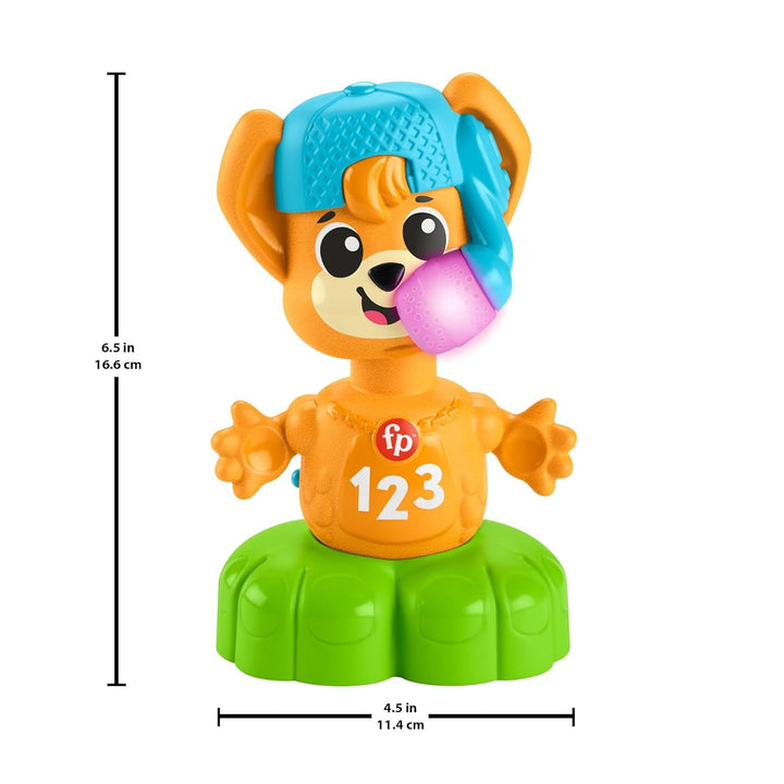 Fisher Price Animal Band Rino vulpea Învață contrariile, vulpe interactivă pentru a învăța prin mișcare, lumini colorate, cântece și sunete, jucărie pentru copii, 9+ luni, HYL02 Jucarii Bebe Naty Shop