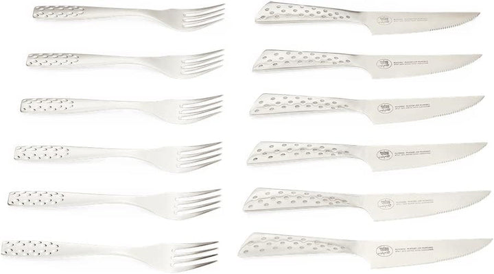 Weber Deluxe Steak Set, 6 piese, oțel inoxidabil design Monobloc, ascuțit extra, mâner ergonomic Bucatarie Naty Shop