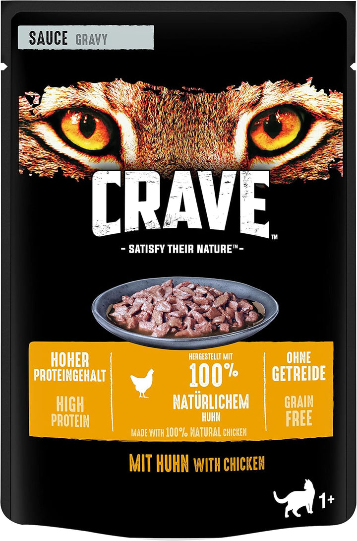 CRAVE pisică porție săculeț sos cu pui 28 X 85G