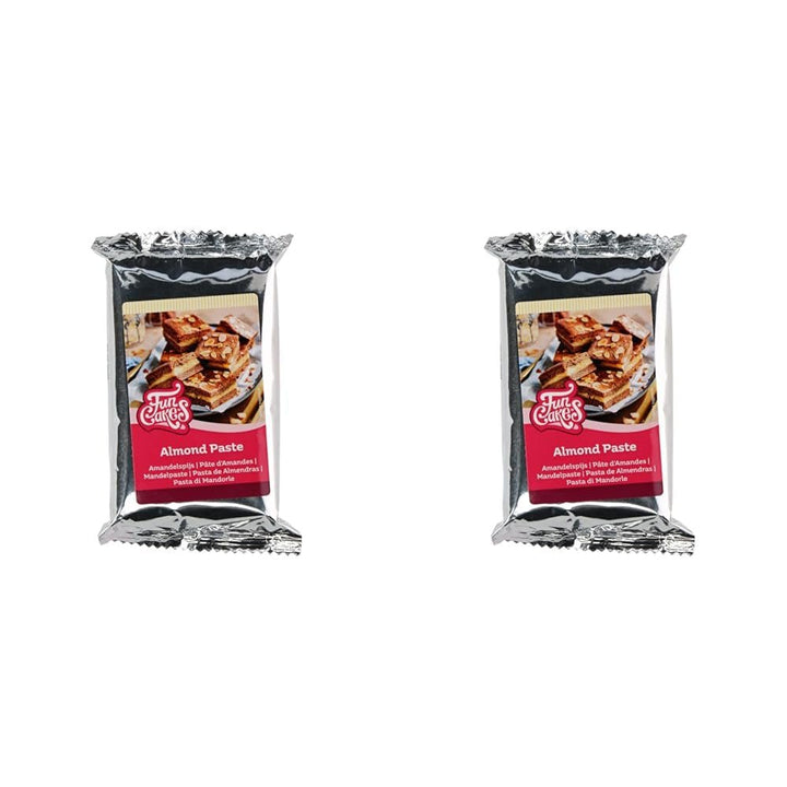 FunCakes pastă de migdale (1:1): Gust delicios, textură fină, ușor de întins, pastă de migdale, perfectă pentru prăjituri și biscuiți. Halal și fără gluten. 250 g (pachet de 2) Pasta de zahar Naty Shop 250 grame (pachet de 2)