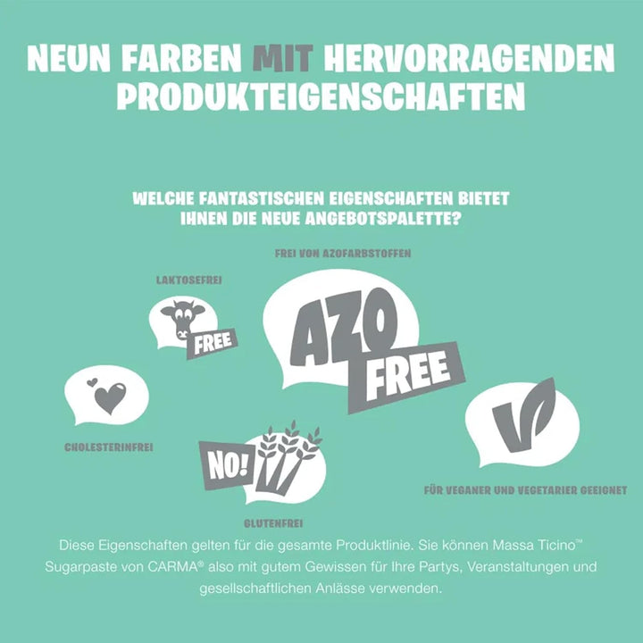 Massa Ticino Fondant White 2x 1kg - Pastă de zahăr premium pentru prăjituri decorative, fondant rulat - perfect pentru prăjituri, modelare și decorațiuni - fondant alb pentru brutari profesioniști și amatori Pasta de zahar Naty Shop