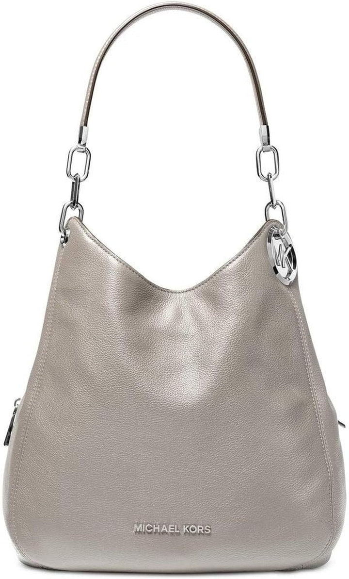 Michael Kors, geantă de umăr cu lanț Genti Femei Naty Shop Gri / Argint