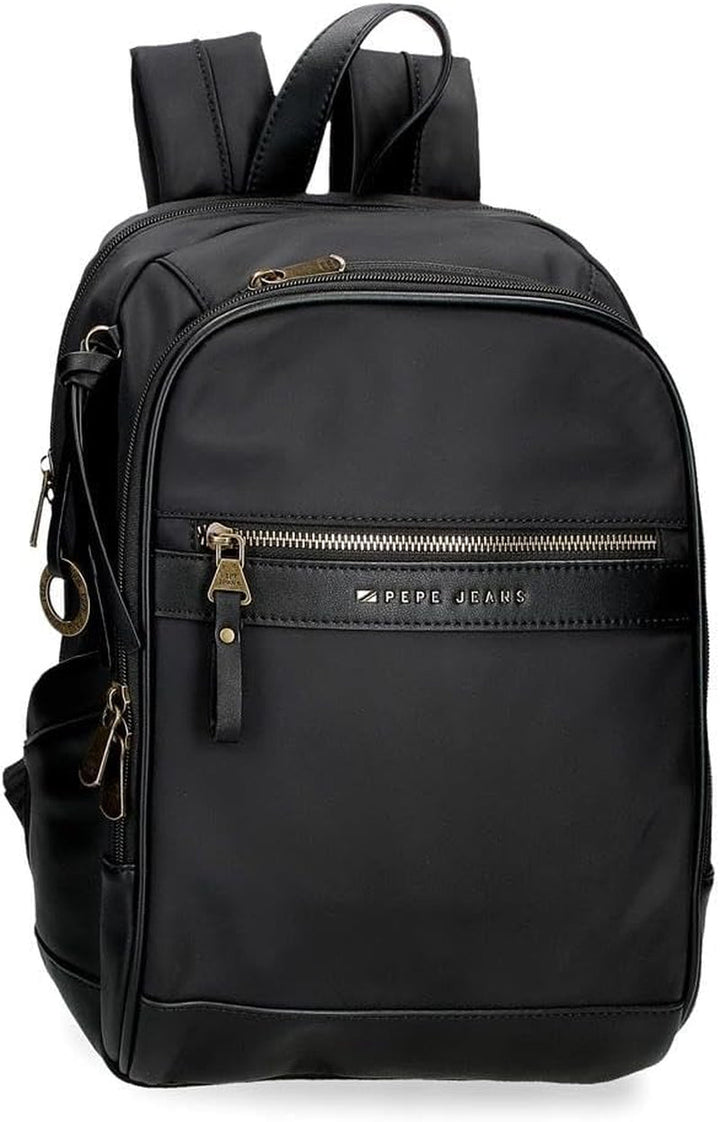 Pepe jeans Morgan, rucsacuri casual, genți de călătorie, piele artificială bej și negru pentru femei, de Joumma Bags Bagaje și echipament de călătorie Naty Shop Negru Rucsac