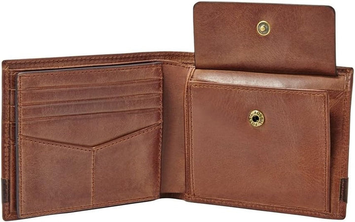 Portofel bifold din piele Quinn pentru bărbați Fossil 11,43 cm L x 2,54 cm l x 9,525 cm H Portofel Barbati Naty Shop