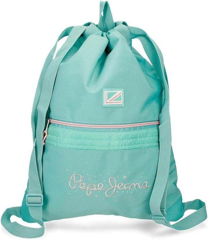 Rucsac Pepe Jeans Jane pentru laptop, compartiment dublu, 15.6 inch, albastru, 31 x 44 x 17.5 cm, poliester, 20.46 l Rucsacuri si ghiozdane premium Naty Shop Tasche Mit Kordelzug