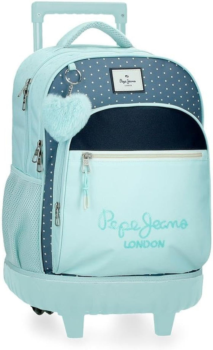 Rucsac școlar Pepe Jeans Dalma Rucsac pentru copii confecționat din poliester, curele late și reglabile care se ajustează, buzunar frontal. De la Joumma Bags Rucsacuri si ghiozdane premium Naty Shop Rucksack Mit Rollen