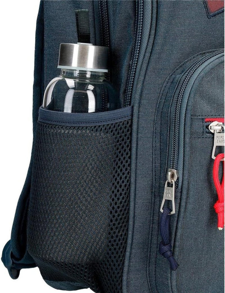 Rucsac școlar Pepe Jeans Kay cu două compartimente Albastru 30x40x13 cm Poliester 15,6L Rucsacuri si ghiozdane premium Naty Shop