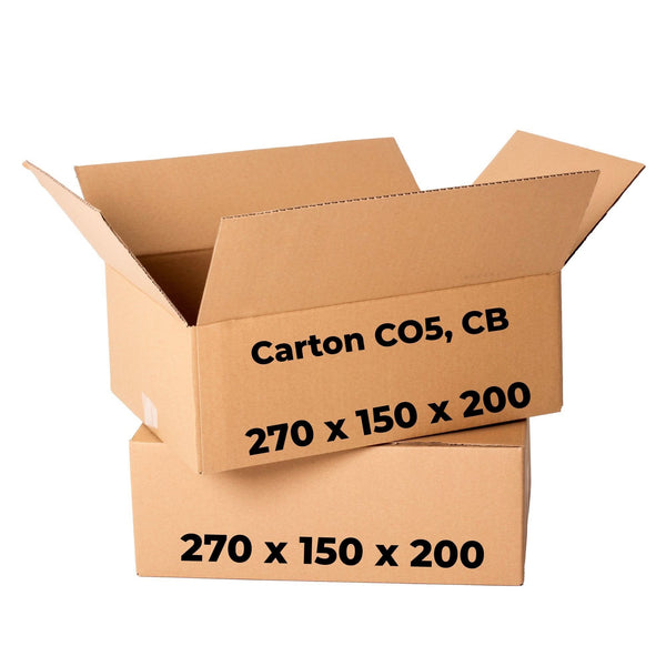 Set 20 cutii carton CO5, CB, 270 x 150 x 200 Cutii ambalare Nati Shop