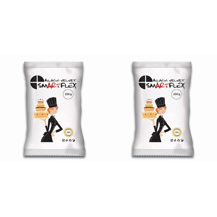 SmartFlex Fondant Black Velvet, 250 g (pachet de 2) Pasta de zahar Naty Shop Default Title